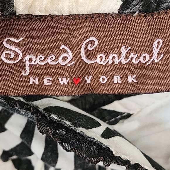 Speed Control black and white midi dress sz L - Picture 5 of 14